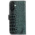 Samsung Galaxy A27 Crocodile Series Wallet Leather Case with RFID - Green