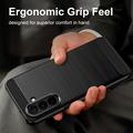 Samsung Galaxy A27 Brushed TPU Case - Carbon Fiber - Black
