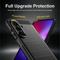 Samsung Galaxy A27 Brushed TPU Case - Carbon Fiber - Black
