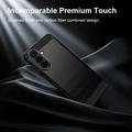 Samsung Galaxy A27 Brushed TPU Case - Carbon Fiber - Black