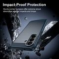 Samsung Galaxy A27 Brushed TPU Case - Carbon Fiber - Blue