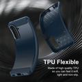 Samsung Galaxy A27 Brushed TPU Case - Carbon Fiber - Blue