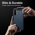 Samsung Galaxy A27 Brushed TPU Case - Carbon Fiber - Blue