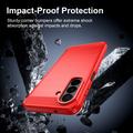 Samsung Galaxy A27 Brushed TPU Case - Carbon Fiber - Red