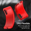 Samsung Galaxy A27 Brushed TPU Case - Carbon Fiber - Red