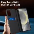 Samsung Galaxy A27 Smart Clear View Flip Case with Card Slot - Black