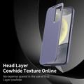 Samsung Galaxy A27 Smart Clear View Flip Case with Card Slot - Grey Purple