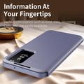 Samsung Galaxy A27 Smart Clear View Flip Case with Card Slot - Grey Purple