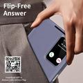 Samsung Galaxy A27 Smart Clear View Flip Case with Card Slot - Grey Purple