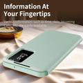 Samsung Galaxy A27 Smart Clear View Flip Case with Card Slot - Light Green