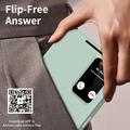 Samsung Galaxy A27 Smart Clear View Flip Case with Card Slot - Light Green