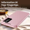 Samsung Galaxy A27 Smart Clear View Flip Case with Card Slot - Pink