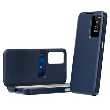 Samsung Galaxy A27 Smart Clear View Flip Case with Card Slot - Sapphire