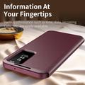 Samsung Galaxy A27 Smart Clear View Flip Case with Card Slot - Wine Red