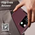 Samsung Galaxy A27 Smart Clear View Flip Case with Card Slot - Wine Red