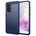 Samsung Galaxy A36/A56 Brushed TPU Case - Carbon Fiber - Blue