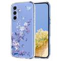 Samsung Galaxy A37 Floral Pattern TPU Case - Purple