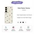 Samsung Galaxy A37 Heart Pattern Slim TPU Case - White / Black