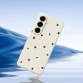 Samsung Galaxy A37 Heart Pattern Slim TPU Case - White / Black
