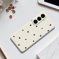 Samsung Galaxy A37 Heart Pattern Slim TPU Case - White / Black