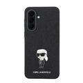 Samsung Galaxy A37 Karl Lagerfeld Fixed Glitter Metal Ikonik Case - Black