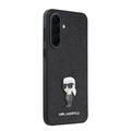 Samsung Galaxy A37 Karl Lagerfeld Fixed Glitter Metal Ikonik Case - Black