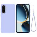 Samsung Galaxy A37 Liquid Silicone Case with Hand Strap - Purple