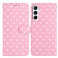 Samsung Galaxy A37 Polka Dot Pattern Wallet Case - Pink
