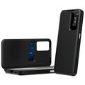 Samsung Galaxy A37 Smart Clear View Flip Case with Card Slot - Black
