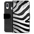 Samsung Galaxy A40 Premium Wallet Case - Zebra