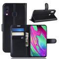Samsung Galaxy A40 Wallet Case with Stand Feature - Black
