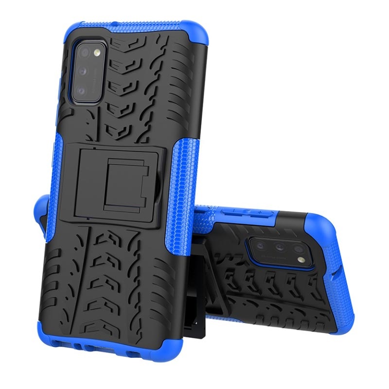 AntiSlip Samsung Galaxy A41 Hybrid Case with Stand Blue / Black