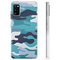 Samsung Galaxy A41 TPU Case - Blue Camouflage