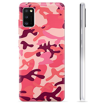 Samsung Galaxy A41 TPU Case - Pink Camouflage