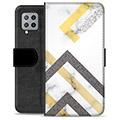 Samsung Galaxy A42 5G Premium Wallet Case - Abstract Marble