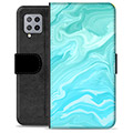 Samsung Galaxy A42 5G Premium Wallet Case - Blue Marble