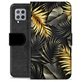 Samsung Galaxy A42 5G Premium Wallet Case - Golden Leaves
