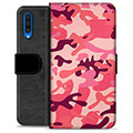 Samsung Galaxy A50 Premium Wallet Case - Pink Camouflage