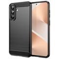 Samsung Galaxy A57 Brushed TPU Case - Carbon Fiber - Black
