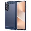 Samsung Galaxy A57 Brushed TPU Case - Carbon Fiber - Blue