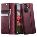 Samsung Galaxy A57 Caseme 033 Calf Texture Wallet Case with RFID Blocking - Red