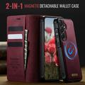 Samsung Galaxy A57 Caseme C49 2-in-1 Detachable Wallet Case - MagSafe Compatible, RFID - Red