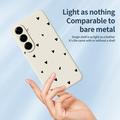 Samsung Galaxy A57 Heart Pattern Slim TPU Case - Beige / Black