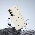 Samsung Galaxy A57 Heart Pattern Slim TPU Case - Beige / Black
