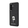 Samsung Galaxy A57 Karl Lagerfeld Fixed Glitter Metal Ikonik Case - Black