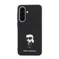 Samsung Galaxy A57 Karl Lagerfeld Fixed Glitter Metal Ikonik Case - Black