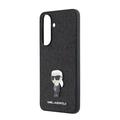 Samsung Galaxy A57 Karl Lagerfeld Fixed Glitter Metal Ikonik Case - Black