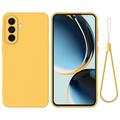 Samsung Galaxy A57 Liquid Silicone Case with Hand Strap - Yellow