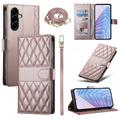 Samsung Galaxy A57 Luxury Quilted Wallet Case - Rose Gold