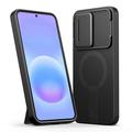Samsung Galaxy A57 Tech-Protect Kevlar Aura Case - MagSafe Compatible - Black / Orange